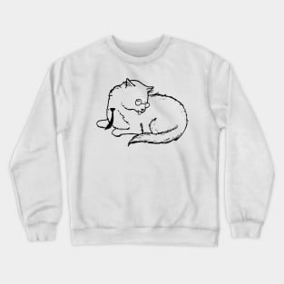 Business Cat - Licking Himself Crewneck Sweatshirt